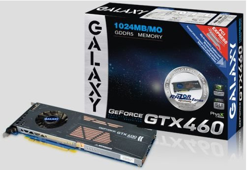 Самая тонкая версия видеокарты GeForce GTX 460 Razor Edition от Galaxy