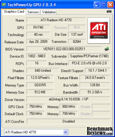  ATI Radeon HD 4770 Sapphire