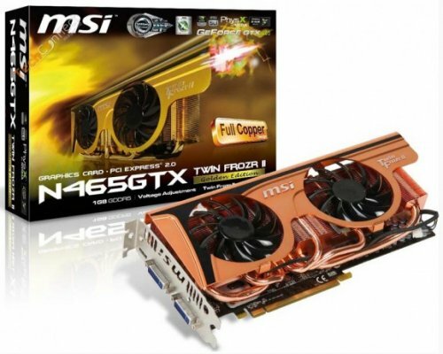  MSI N470GTX/N465GTX Twin Frozr II  N465GTX Twin Frozr II Golden Edition